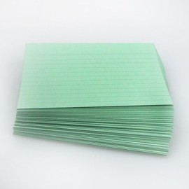Office Line Index Cards Green 190 g DIN A5 Pack of 100 Lined Item No. 770292