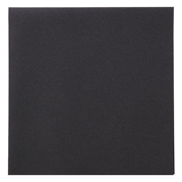 Hoffmaster 125073 Linen-Like Dinner Napkin, 1/4 Fold, 17" Length x 16" Width, Black (Case of 300)