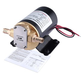 NovelBee Self Priming Impeller Pump,3.2GPM Gear Oil Pump,Self Priming Oil Change Extractor Pump for Diesel Lubricants Machinery Fuel Scavenge Oil Transfer (12V)