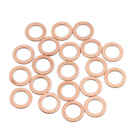 sourcing map 12 mm Inner Diameter Copper Washers Car Seals Plate Rings Pack of 20
