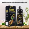 BWI, Shampoo Tinte Negro 3 en 1 Instantáneo para Cabello