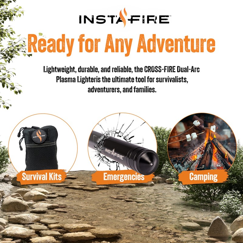 Cross-FIRE® Dual-Arc Plasma Lighter by InstaFire