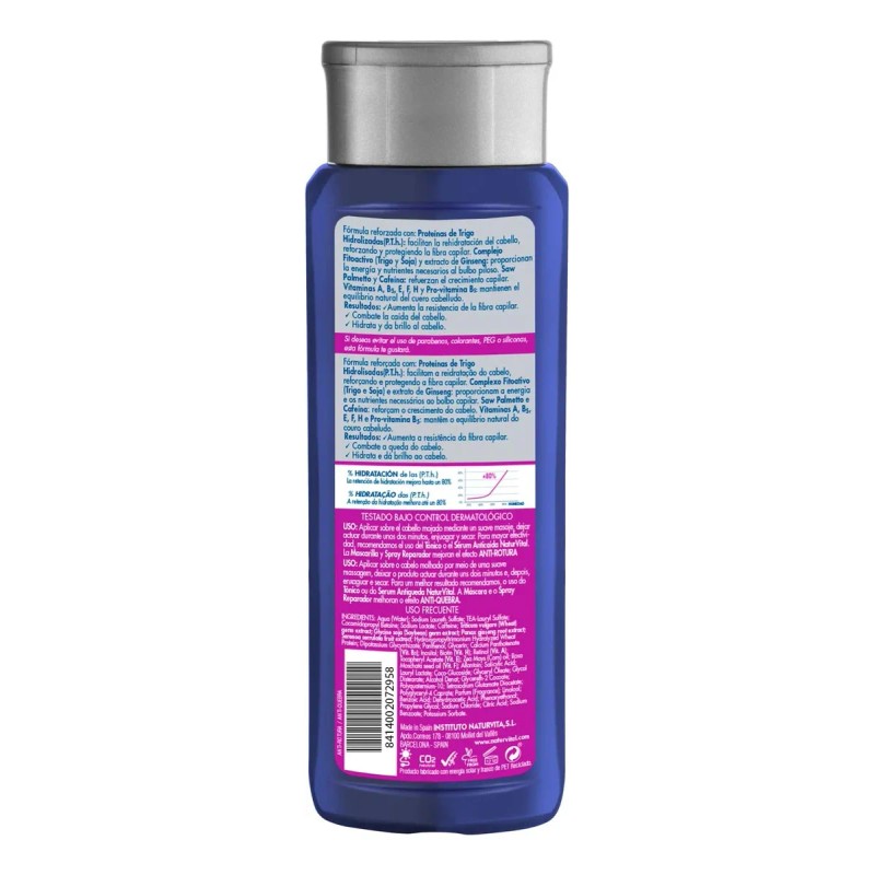 Shampoo Anti Caída Antiquiebre Mujer 300 ml NaturVital