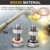 sourcing map M16 Flat Washer, 16 Pcs Copper Ring Flat