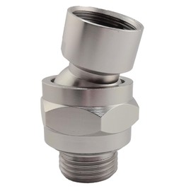 TIEXYE Swivel Shower Head Adapter, 360° Ball Joint Shower Adapter, Universal Leak-Proof Swivel Connector for Adjustable Showerhead, Universal shower arm adapter.(Brushed Nickel)