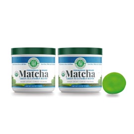 Green Foods Organic Matcha 5.5 oz 2 Pack - Green Tea Powder - Antioxidants and Energy - 11 Oz with 64 Servings Plus stress Ball | Té Verde en Polvo y bola Antiestrés