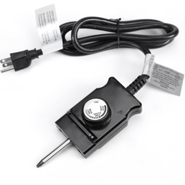 Adjustable Thermostat Control Power Cord for Masterbuilt, Royal Gourmet, Analog Electric Smokers, Replacement Parts Thermostat Probe Control for Most Electric smoker, Grill Heating Element.