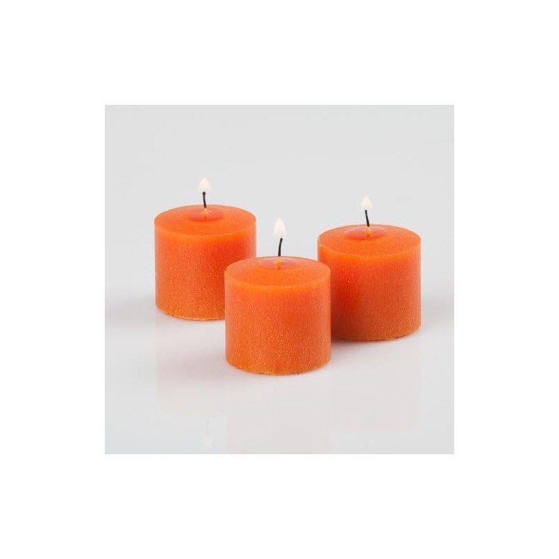 Set of 12 Orange Citrus Scented Richland Votive Candles and