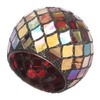 Mosaic Glass Tea Light Holder Romantic Decorative Red Handmade Cracked