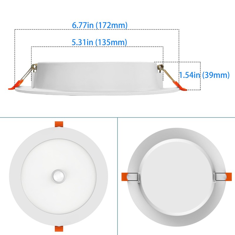 Motion Sensor Light Bulb, LED Recessed Ceiling Light, 5 in.
