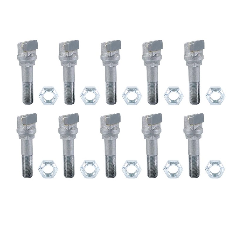 Aftermarket 10 Pack Stump Grinder Teeth With Nut Compatible with