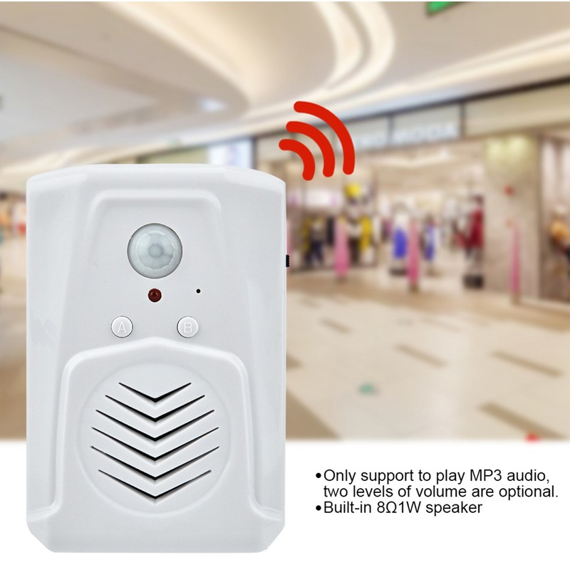 USB/Battery Powered Motion Sensor Alarm MP3 Audio Player Infrared Induction