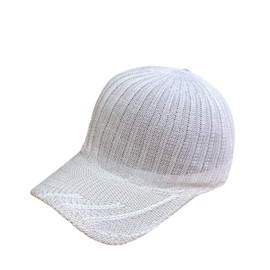 Jotml Women's Cap, Mesh, Lurex, Straw Hat, Plain, UV Protection, Outdoor Hat, Spring, Summer, Autumn, white