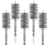5 Pcs 1" Bore Brush for Drill Stainless Steel Round