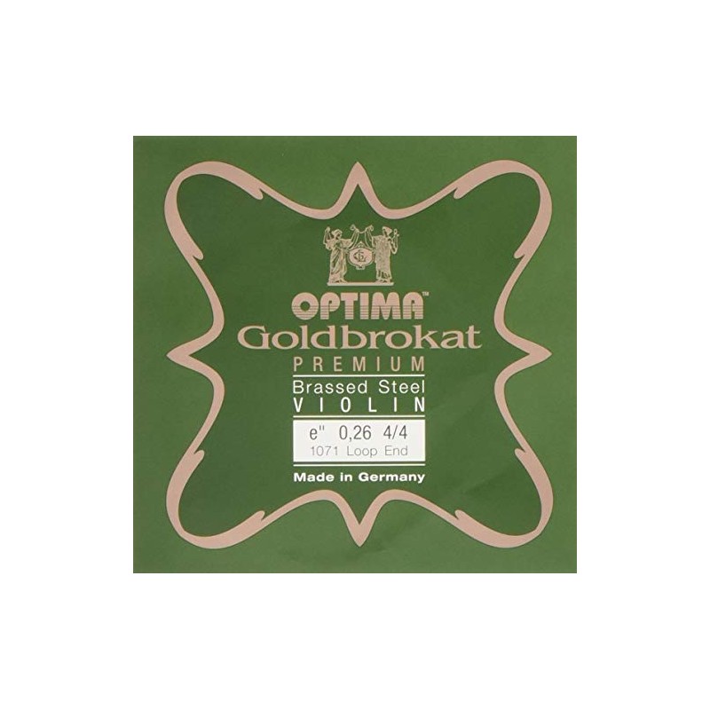 ゴールドブロカット プレミアム ブラス バイオリン弦 E線 (0.26ループエンド)