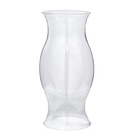B&P Lamp® LARGE Hurricane Style Clear Glass Shade 11 1/4 Inch Tall and 4 7/8 Inch Diameter Top and Bottom Made With Clear Borosilicate Glass For Durability and Crystal Clear Finish