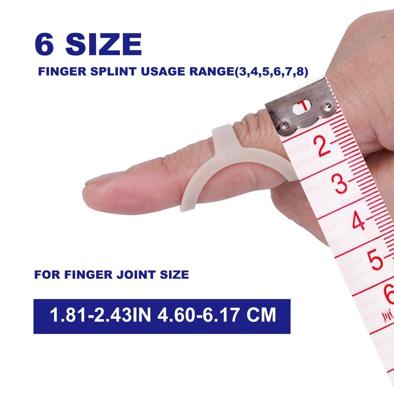 Soft Home 6 Pack Oval Finger Splints Waterproof Finger Splint