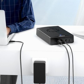 FIDECO Hard Drive Enclosure, USB 3.0 to SATA Hard Drive Docking Station for 3.5 or 2.5 inch SATA HDD SSD with Cooling Fan, 12V Power Adapter Included, Support UASP