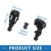 A ABSOPRO Windshield Wiper Nozzles 3W7Z17603AA Jet Spray for Ford