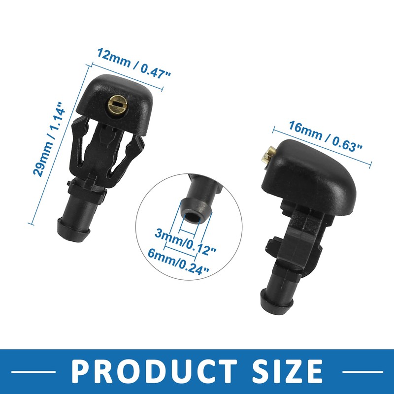 A ABSOPRO Windshield Wiper Nozzles 3W7Z17603AA Jet Spray for Ford