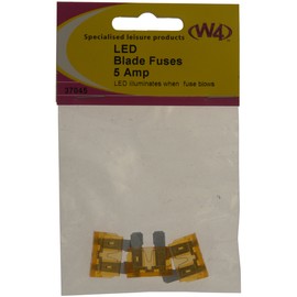 W4 LED Blade 5 Amp Fuses - Orange
