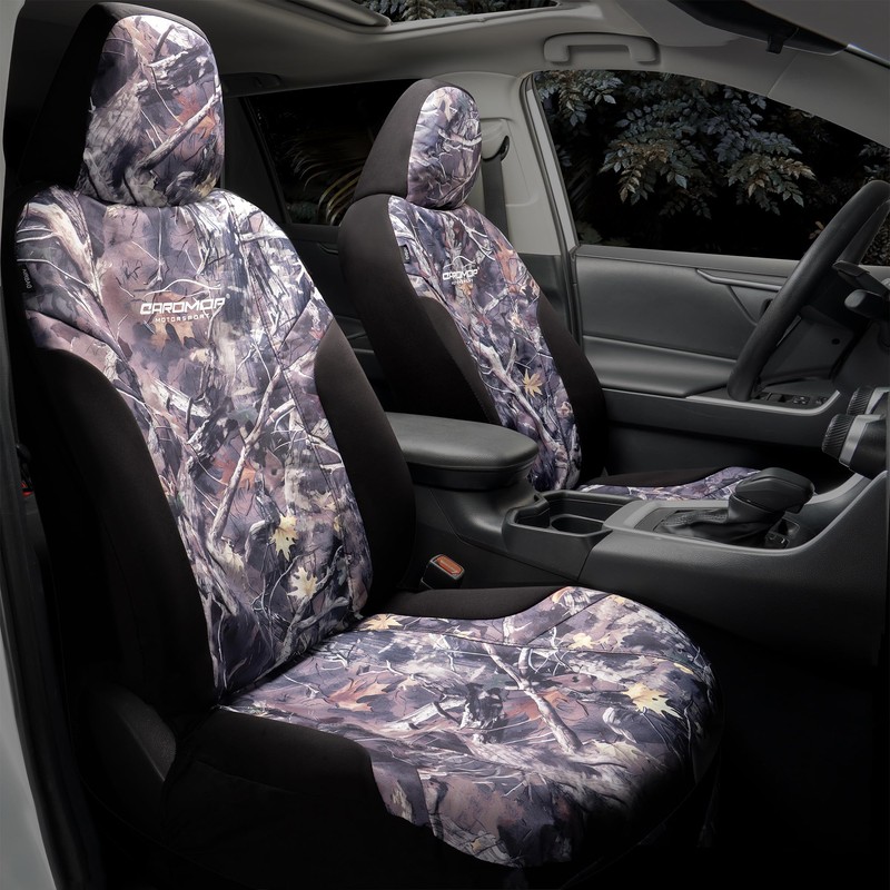 CAROMOP Premium Camo Front Seat Covers – Waterproof Wear Resistant