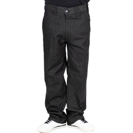 FB County Hard Denim Pants, Indigo and Black, 32 - Unisex, Durable & Relaxed Fit Cotton-Poly Work Pants, True to Size