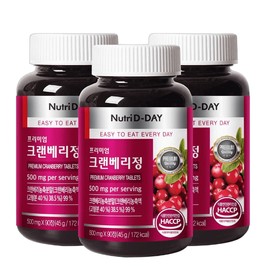 Nutri D Day Premium Cranberry Tablets 500mg×90 tablets 3 pcs. Women’s Health 3 pcs. / 뉴트리디데이 프리미엄 크랜베리정 500mg×90정 3개 여성건강 3개