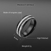 VA JENT Tungsten Rings for Men Stainless Steels Black Engagement