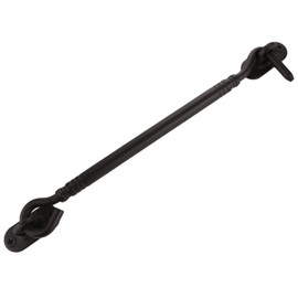 Barn Door Hook and Eye Latch 8inch Heavy Duty Solid Extra Thicken,FIREFLYWEB Sliding Door Lock Barn Gate Latch Privacy Hook and Eye Latch Black (Black 8inch)