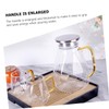 CIYODO Household Glass Cold Water Pitcher Juice Container with Ergonomic