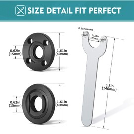 Angle Grinder Adjustable Spanner, Angle Grinder Key Wrench Flange Wrench Metal Lock Nut 125 Pressure Plate Compatible with Milwaukee Makita 193465-4 Bosch Black & Decker Ryobi 4.5" 5" 5/8-11