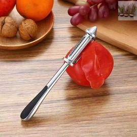 Silver 2Pcs Potato, Vegetable, Apple Peelers for kitchen, Fruit, Carrot, Veggie, Potatoes Peeler, I-Shaped Stainless Steel Peelers, with Ergonomic Non-Slip Handle & Sharp Blade, Good