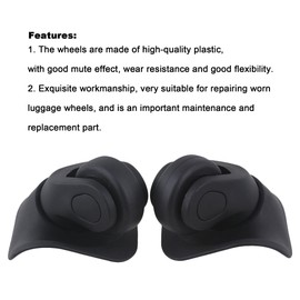 2 Pair Replacement Wheels for Luggage 360 Swivel Suitcase Casters Black (W041)