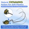 Eupheng Painted Fish Eye Swimbait Jig Heads, 15PCS Lifelike Swing