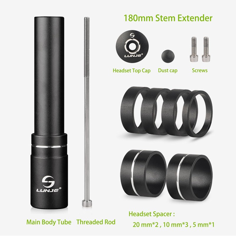 TIKBRO Bike Fork Stem Extender Bicycle Stem Adapter Adjustable MTB