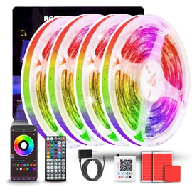 NBBUFF Led Lights for Bedroom 400FT (4 Rolls of 100ft), Color Changing RGB Led Strip Lights with 60 Keys Remote and App Control, Music Sync Led Lights for Room Party Home Decor