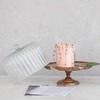 Creative Co-Op 12 Inches Round Acacia Wood Pedestal with Fluted