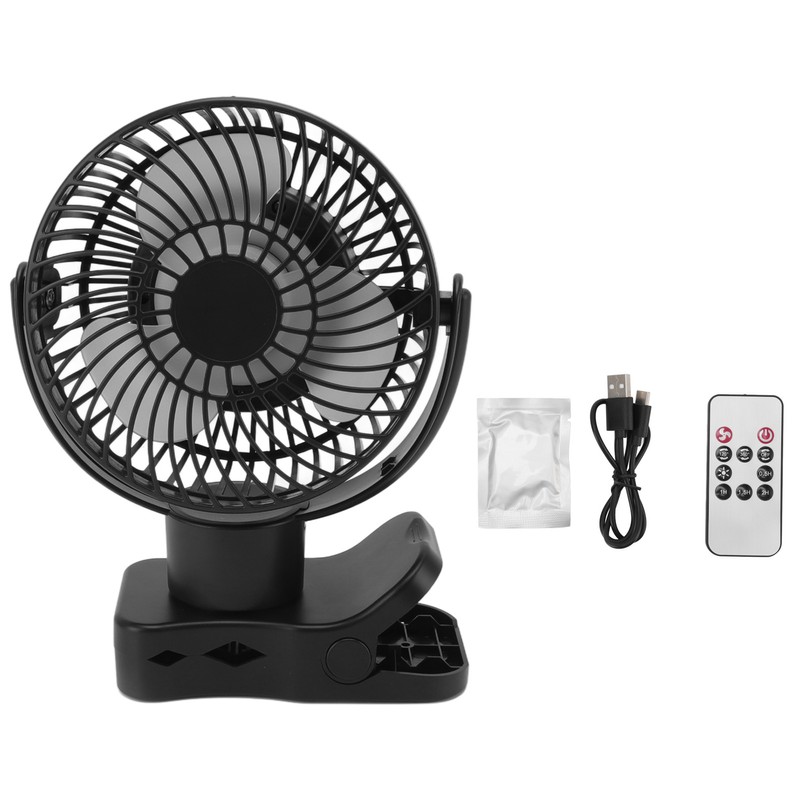 Portable Clip On Fan 4000mah Rechargeable Desktop Fan with LED