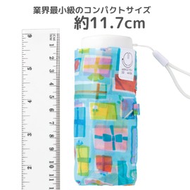 Miracle Tech Ultra Compact Folding Umbrella 10327 10352 10353 Misakura Imada Ambassador 19.7 inches (11.7 cm) Folding Umbrella 19.7 inches (50 cm) Mosaic Print, sax blue