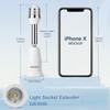 DiCUNO Light Socket Extender, E26 Light Bulb Extender, 4.5 Inch