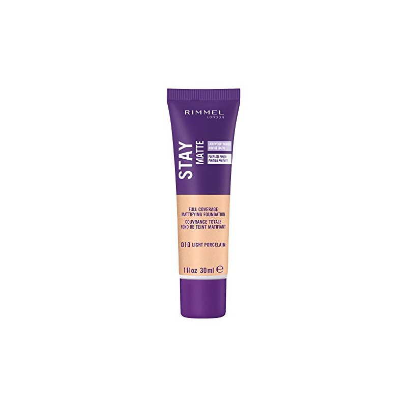 Rimmel Stay Matte Foundation, Light Porcelain, 1 Fluid Ounce