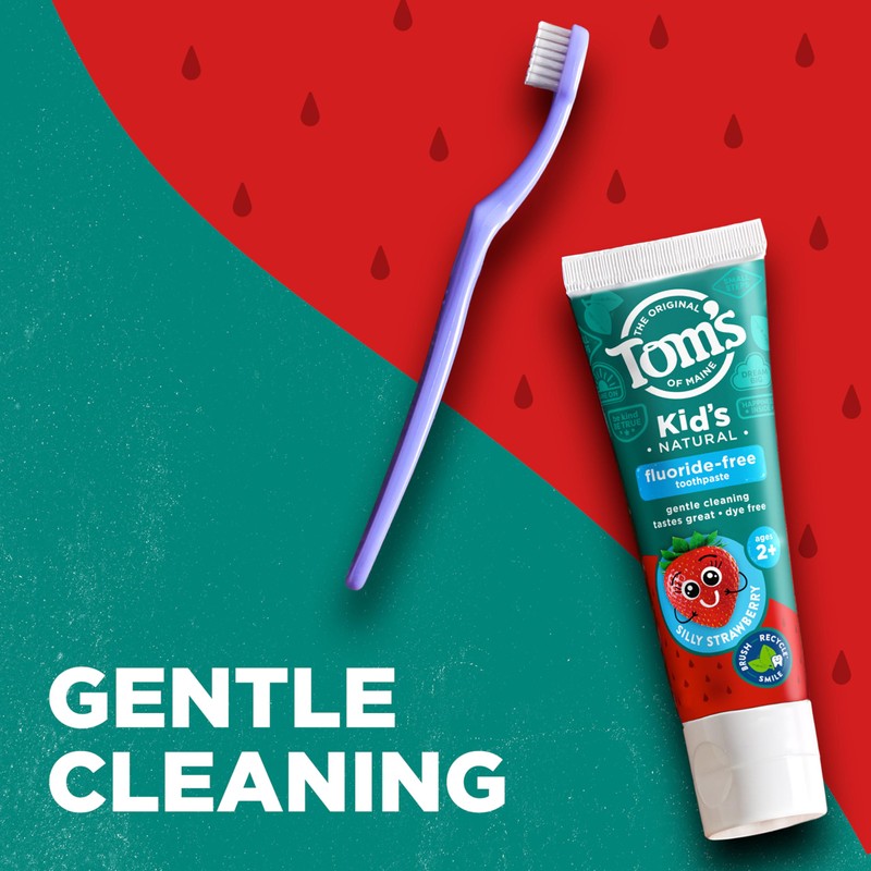 Tom's of Maine Natural Kid's Fluoride Free Toothpaste, Ages 2+,