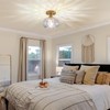 Luafac Vintage Glass Flush Mount Ceiling Light - 2 Pack，7.9