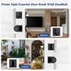 STARPY Black Door Knob with Lock, Exterior Door Lock Set