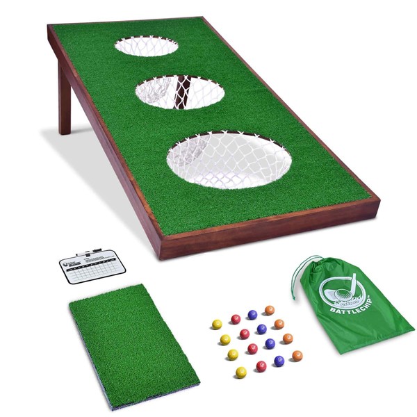 GoSports BattleChip PRO Golf Cornhole Game - Includes 4 ft