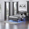 AROMUSTIME Twin XL Size Bed Frame with Upholstered Headboard &