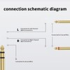 Audiowave 1/4 inch TRS Stereo Y Splitter Insert Cable, Gold