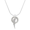 Delight Jewelry Silvertone Large Clear Crystal Lightning Bolt - Silvertone
