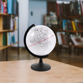 ifundom Diy Color Your Own Globe, Blank World Globe Small Educational Globe with Stand Unfinished Globe Model Craft Dry Erase Diy Map Round Earth Globe Toys for Classroom